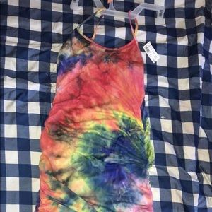 Tye dye fitted long dress